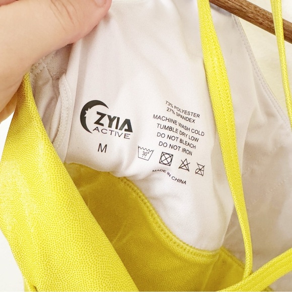 Zyia active yellow sports bra medium - Picture 5 of 5